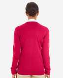 Harriton Women's Pilbloc V-Neck Button Cardigan Sweater M425W