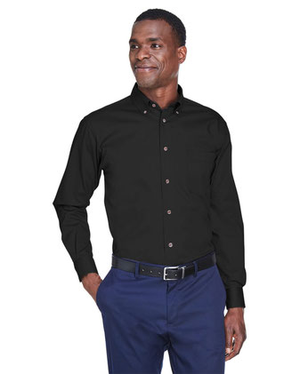 Harriton Easy Blend™ Long Sleeve Twill Shirt M500