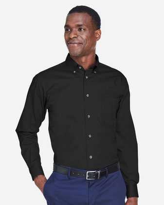 Harriton Easy Blend™ Long Sleeve Twill Shirt M500