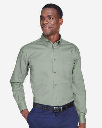 Harriton Easy Blend™ Long Sleeve Twill Shirt M500