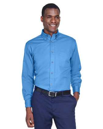 Harriton Easy Blend™ Long Sleeve Twill Shirt M500