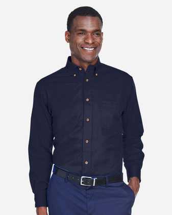 Harriton Easy Blend™ Long Sleeve Twill Shirt M500