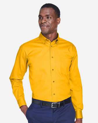 Harriton Easy Blend™ Long Sleeve Twill Shirt M500