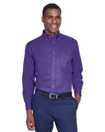 Harriton Easy Blend™ Long Sleeve Twill Shirt M500