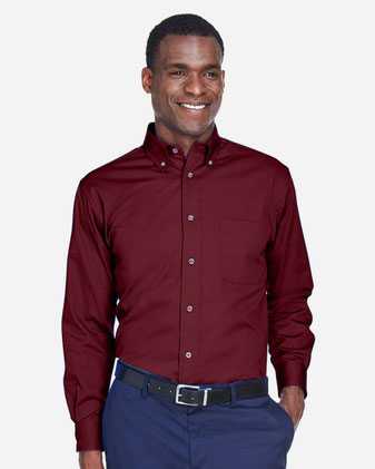 Harriton Easy Blend™ Long Sleeve Twill Shirt M500