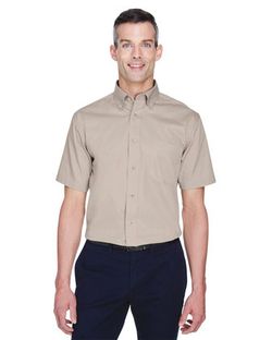 Harriton Easy Blend™ Twill Dress Shirt with Stain-Release M500S Harriton Easy Blend™ Twill Dress Shirt with Stain-Release M500S