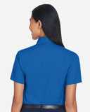 Harriton Women's Easy Blend™ Short Sleeve Twill Dress Shirt with&nbsp;Stain-Release M500SW