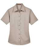Harriton Women's Easy Blend™ Short Sleeve Twill Dress Shirt with&nbsp;Stain-Release M500SW