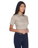 Harriton Women's Easy Blend™ Short Sleeve Twill Dress Shirt with&nbsp;Stain-Release M500SW