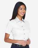 Harriton Women's Easy Blend™ Short Sleeve Twill Dress Shirt with&nbsp;Stain-Release M500SW