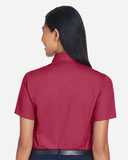 Harriton Women's Easy Blend™ Short Sleeve Twill Dress Shirt with&nbsp;Stain-Release M500SW