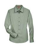 Harriton Women's Easy Blend™ Long Sleeve Twill&nbsp;Dress Shirt with Stain-Release M500W