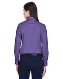 Harriton Women's Easy Blend™ Long Sleeve Twill&nbsp;Dress Shirt with Stain-Release M500W