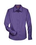 Harriton Women's Easy Blend™ Long Sleeve Twill&nbsp;Dress Shirt with Stain-Release M500W