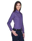 Harriton Women's Easy Blend™ Long Sleeve Twill&nbsp;Dress Shirt with Stain-Release M500W