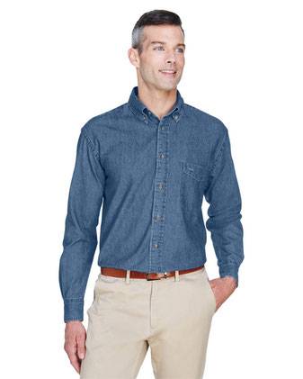 Harriton Long Sleeve Denim Shirt M550