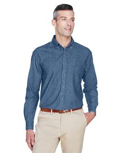 Harriton Long Sleeve Denim Shirt M550 Harriton Long Sleeve Denim Shirt M550