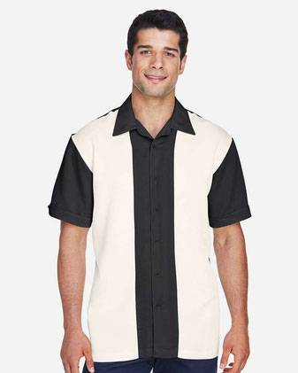 Harriton Two-Tone Camp Shirt M575