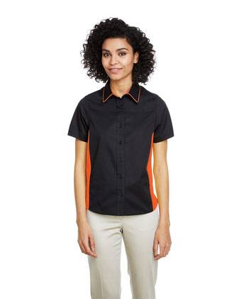 Harriton M586W Women's Flash IL Colorblock Shirt