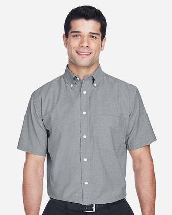 Harriton Oxford Short Sleeve with Stain-Release M600S