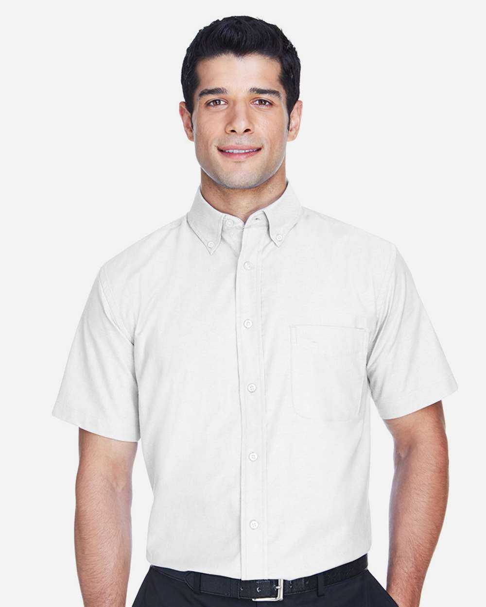 Harriton Oxford Short Sleeve with Stain-Release M600S