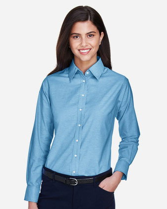 Women's Stain-Release Short Sleeve Oxford Shirt