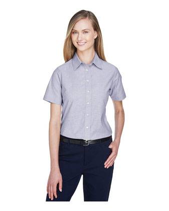 Women's Stain-Release Short Sleeve Oxford Shirt