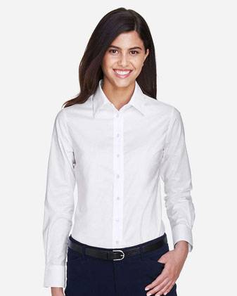 Harriton Women's Long Sleeve Oxford Dress Shirt M600W