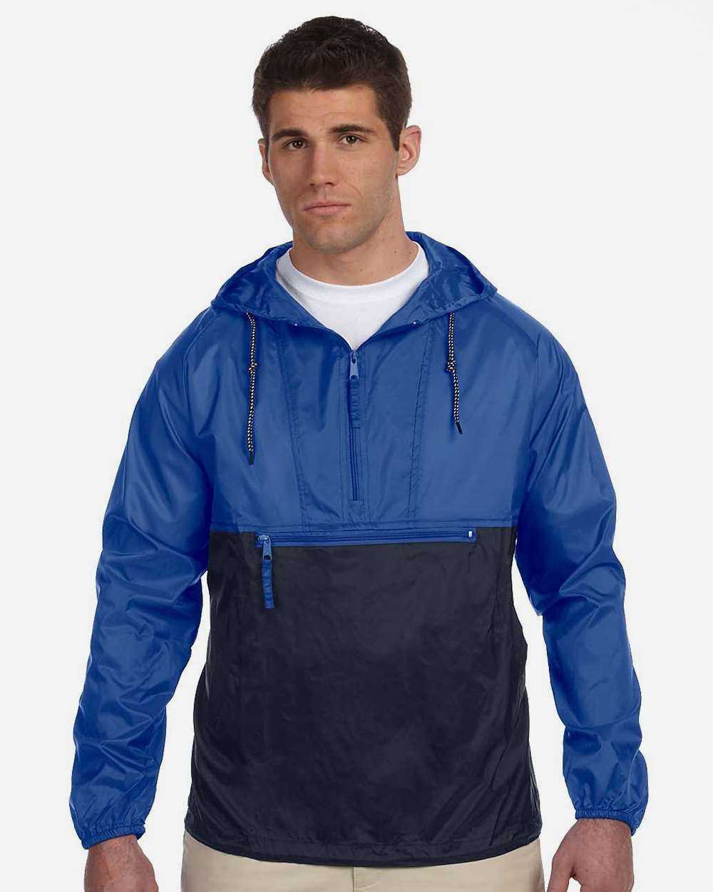 Harriton Packable Hooded Nylon Jacket M750