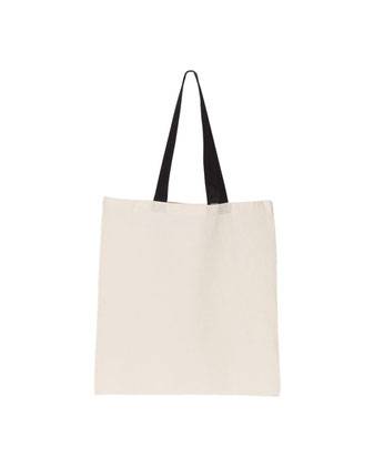 Contrast-Color Handle Tote