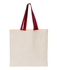 Contrast-Color Handle Tote