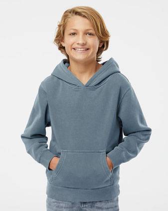 Youth Midweight Pigment-Dyed Hooded Sweatshirt