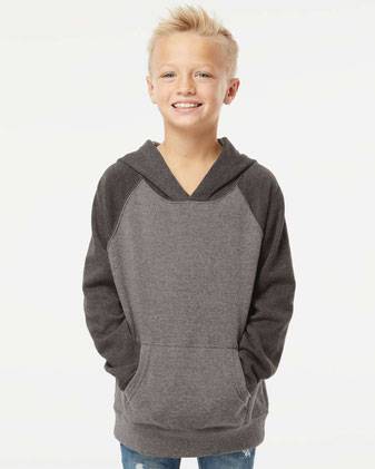 Independent Trading Co. Youth Lightweight Special Blend Raglan Hooded Sweatshirt PRM15YSB