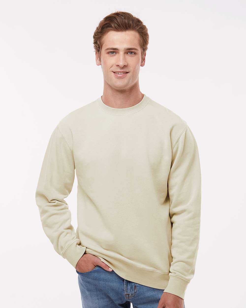 Independent Trading Co. Midweight Pigment-Dyed Crewneck Sweatshirt PRM3500