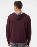Heathered French Terry Full-Zip Hooded Sweatshirt