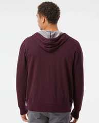 Heathered French Terry Full-Zip Hooded Sweatshirt