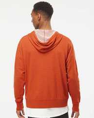 Heathered French Terry Full-Zip Hooded Sweatshirt