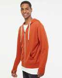 Heathered French Terry Full-Zip Hooded Sweatshirt