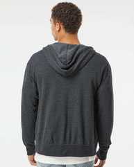 Heathered French Terry Full-Zip Hooded Sweatshirt