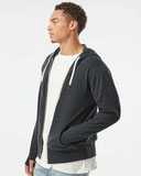 Independent Trading Co. Heathered French Terry Full-Zip Hooded Sweatshirt PRM90HTZ