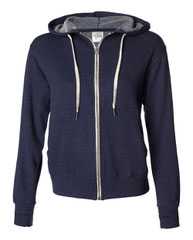 Heathered French Terry Full-Zip Hooded Sweatshirt