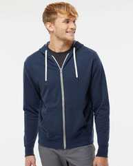 Heathered French Terry Full-Zip Hooded Sweatshirt
