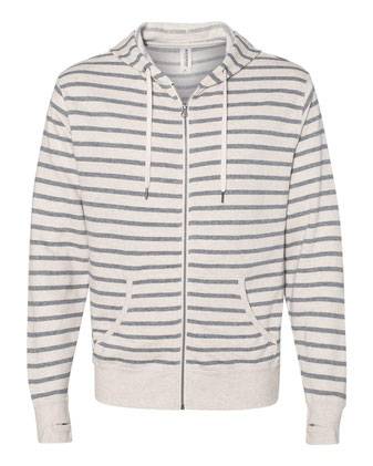 Independent Trading Co. Heathered French Terry Full-Zip Hooded Sweatshirt PRM90HTZ