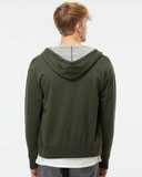 Heathered French Terry Full-Zip Hooded Sweatshirt