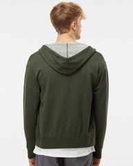 Heathered French Terry Full-Zip Hooded Sweatshirt