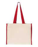 Q-Tees 14L Tote with Contrast-Color Handles Q1100