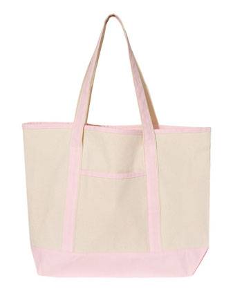 Q-Tees 34.6L Large Canvas Deluxe Tote Q1500