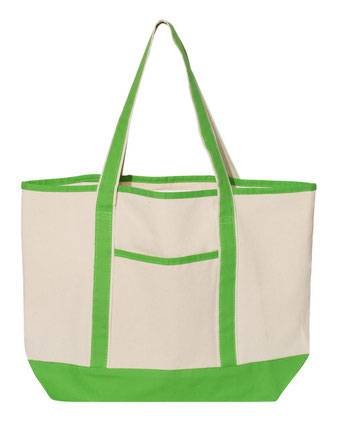 Q-Tees 34.6L Large Canvas Deluxe Tote Q1500