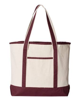 Q-Tees 34.6L Large Canvas Deluxe Tote Q1500