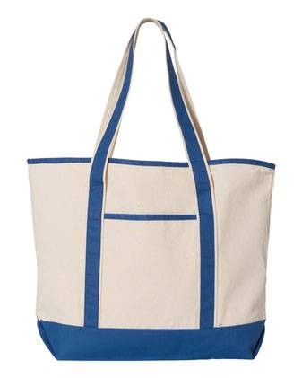Q-Tees 34.6L Large Canvas Deluxe Tote Q1500